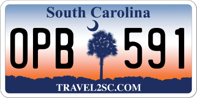 SC license plate OPB591