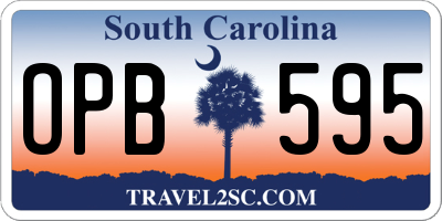 SC license plate OPB595