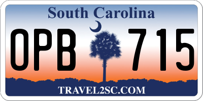SC license plate OPB715