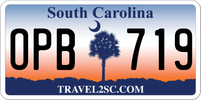 SC license plate OPB719