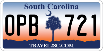 SC license plate OPB721
