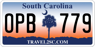 SC license plate OPB779