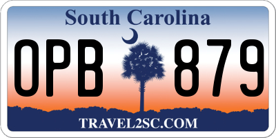SC license plate OPB879