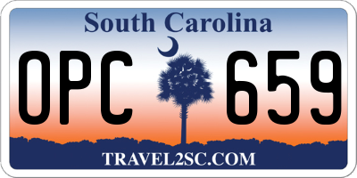 SC license plate OPC659