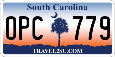 SC license plate OPC779