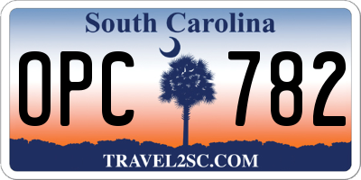SC license plate OPC782