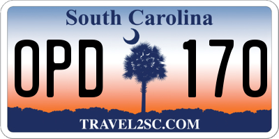 SC license plate OPD170
