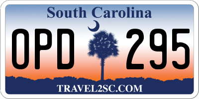 SC license plate OPD295