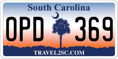 SC license plate OPD369