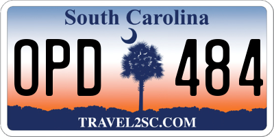 SC license plate OPD484