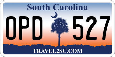 SC license plate OPD527
