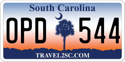 SC license plate OPD544