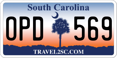 SC license plate OPD569