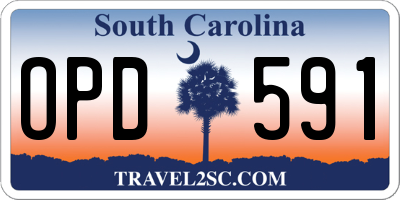 SC license plate OPD591