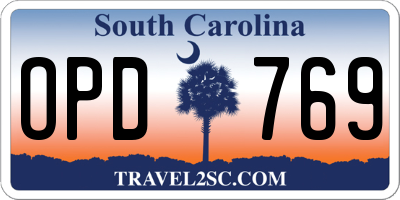 SC license plate OPD769