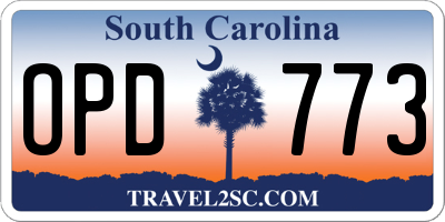 SC license plate OPD773