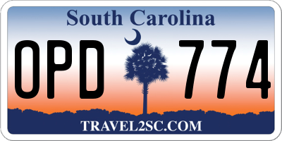 SC license plate OPD774