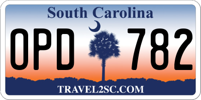 SC license plate OPD782