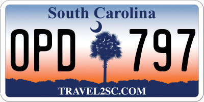 SC license plate OPD797