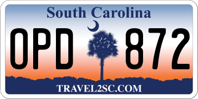 SC license plate OPD872