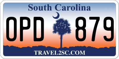 SC license plate OPD879
