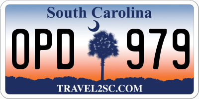 SC license plate OPD979