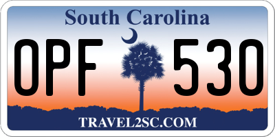 SC license plate OPF530
