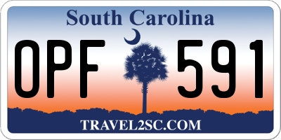 SC license plate OPF591