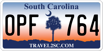 SC license plate OPF764
