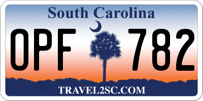 SC license plate OPF782
