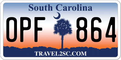 SC license plate OPF864