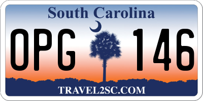 SC license plate OPG146