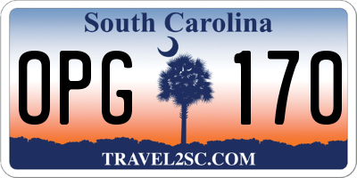 SC license plate OPG170