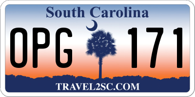 SC license plate OPG171