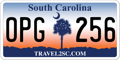 SC license plate OPG256