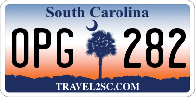 SC license plate OPG282