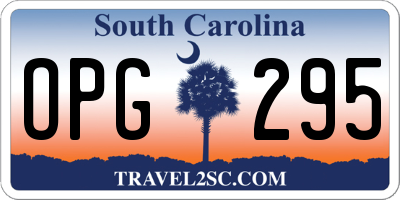 SC license plate OPG295