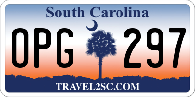 SC license plate OPG297
