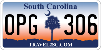 SC license plate OPG306