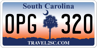 SC license plate OPG320