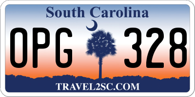 SC license plate OPG328