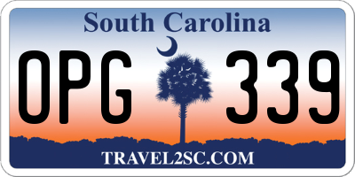 SC license plate OPG339