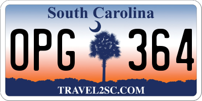 SC license plate OPG364
