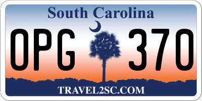 SC license plate OPG370