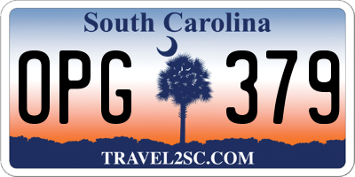 SC license plate OPG379