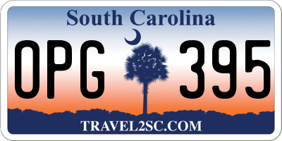 SC license plate OPG395