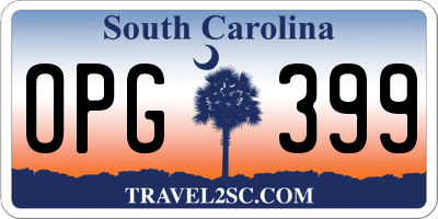 SC license plate OPG399