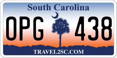 SC license plate OPG438