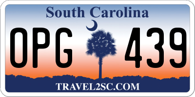 SC license plate OPG439