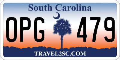 SC license plate OPG479